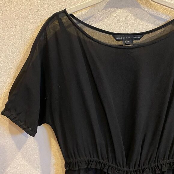 MARC BY MARC JACOBS CUNNINGHAM SILK CHIFFON COCKTAIL DRESS - Picture 4 of 5